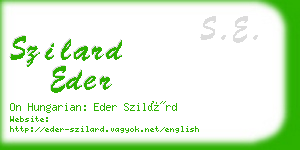 szilard eder business card